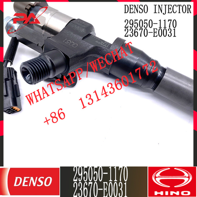 Inyector común diesel 295050-1170 23670-E0031 del carril de HINO DENSO