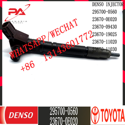 Inyector común diesel del carril de DENSO 295700-0560 para TOYOTA 23670-0E020 23670-09430