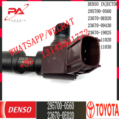 Inyector común diesel del carril de DENSO 295700-0560 para TOYOTA 23670-0E020 23670-09430