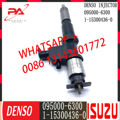 Inyector común diesel del carril de DENSO 095000-6300 para ISUZU 1-15300436-0