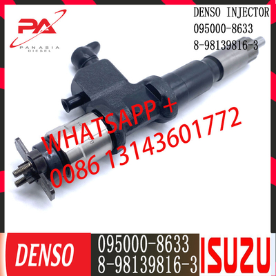 Inyector común del carril del motor diesel de Denso 095000-8633 para Isuzu 8-98139816-3