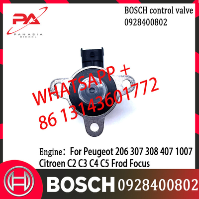 Válvula de solenoide de medición BOSCH 0928400802 Aplicable para Peugeot 206 307 308 407 1007 Citroen C2 C3 C4 C5 Frod Focus