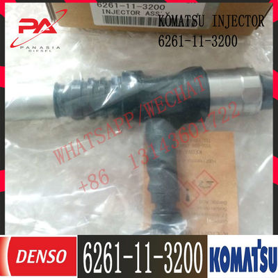 6261-11-3200 inyector de combustible diesel del motor de KOMATSU PC800-8 D155AX-6 6261-11-3200 095000-6140
