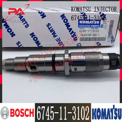 6745-11-3102 inyector de combustible del motor de Diesel SAA6D114E-3 del excavador de KOMATSU PC300-8 6745-11-3100 6745-11-3102