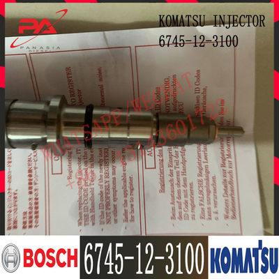 6745-12-3100 inyector de combustible diesel del motor de KOMATSU PC300-8 PC300LC-8 PC350LC-8 D65EX-15E0 6745-12-3100 0445120236