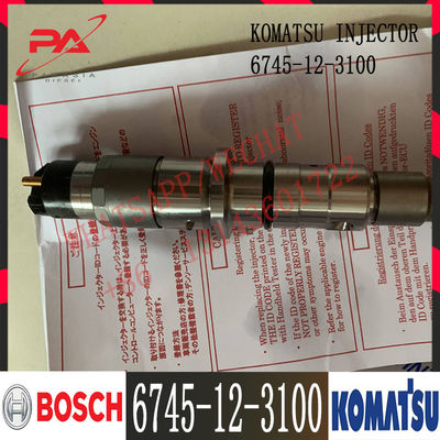 6745-12-3100 inyector de combustible diesel del motor de KOMATSU PC300-8 PC300LC-8 PC350LC-8 D65EX-15E0 6745-12-3100 0445120236