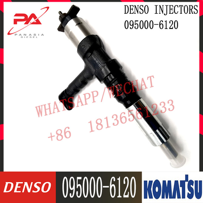 Inyector de combustible común del carril de DENSO 095000-6120 para el excavador 6261-11-3100 de KOMATSU PC600