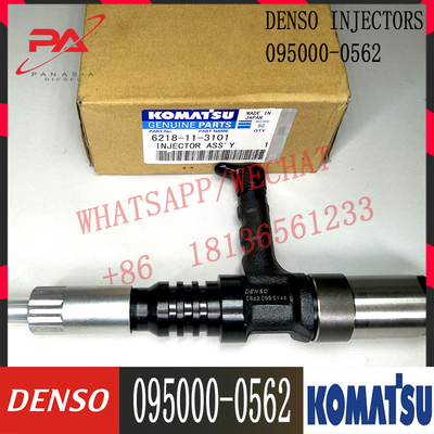 Inyector común auténtico del carril 095000-0562 para KOMATSU 6218-11-3101 6218-11-3102