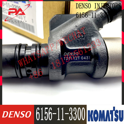 inyector de combustible del motor 6D125 6156-11-3300 095000-1211 para el excavador de Denso KOMATSU